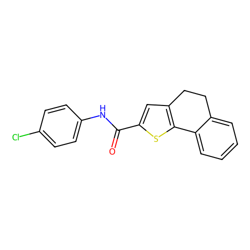 N-(4-chlorophenyl)-4,5-dihydronaphtho[1,2-b]thiophene-2-carboxamide structure