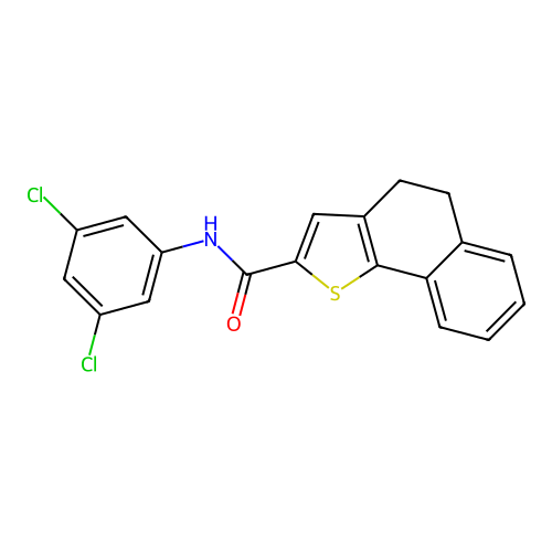 N-(3,5-dichlorophenyl)-4H,5H-naphtho[1,2-b]thiophene-2-carboxamide structure