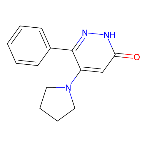 6-phenyl-5-(1-pyrrolidinyl)-3(2H)-pyridazinone structure