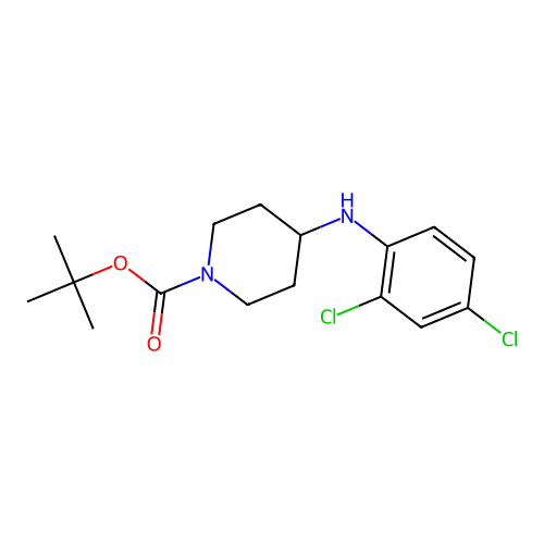 tert-butyl 4-(2,4-dichloroanilino)tetrahydro-1(2H)-pyridinecarboxylate structure