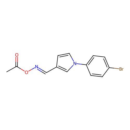 [[1-(4-Bromophenyl)pyrrol-3-yl]methylideneamino] acetate structure