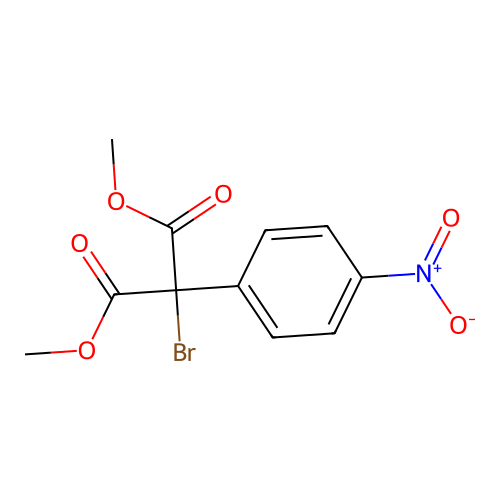 Dimethyl 2-bromo-2-(4-nitrophenyl)malonate structure