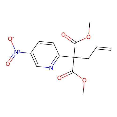 Dimethyl 2-allyl-2-(5-nitro-2-pyridinyl)malonate structure