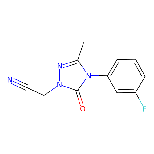C11H9FN4O structure