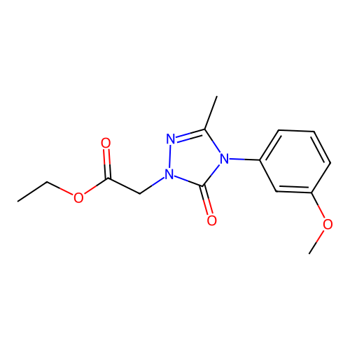 ethyl 2-[4-(3-methoxyphenyl)-3-methyl-5-oxo-4,5-dihydro-1H-1,2,4-triazol-1-yl]acetate structure