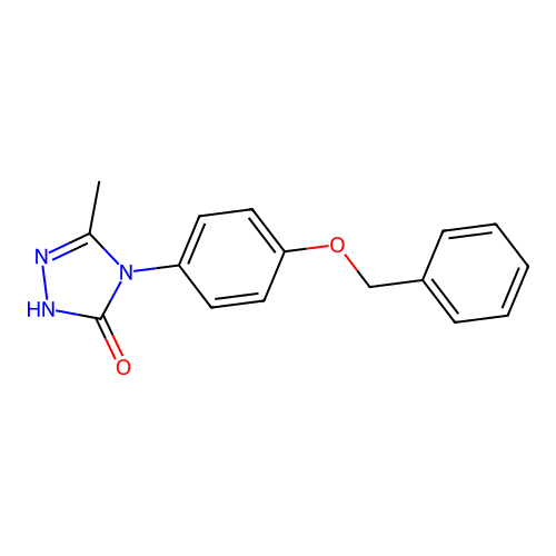 4-[4-(benzyloxy)phenyl]-5-methyl-2,4-dihydro-3H-1,2,4-triazol-3-one structure