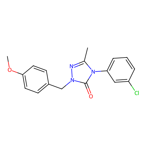 4-(3-Chlorophenyl)-2-[(4-methoxyphenyl)methyl]-5-methyl-1,2,4-triazol-3-one structure