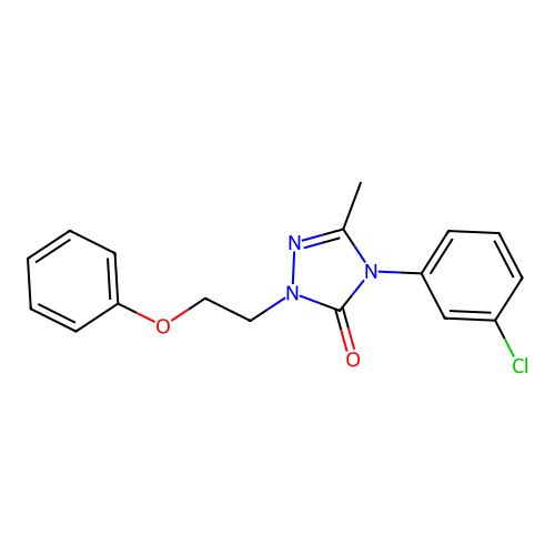 4-(3-Chlorophenyl)-5-methyl-2-(2-phenoxyethyl)-1,2,4-triazol-3-one structure