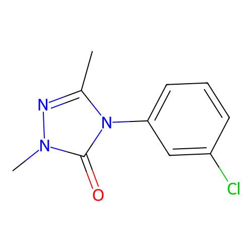 4-(3-chlorophenyl)-2,5-dimethyl-2,4-dihydro-3H-1,2,4-triazol-3-one structure