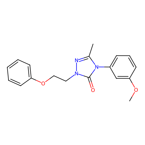 4-(3-methoxyphenyl)-5-methyl-2-(2-phenoxyethyl)-2,4-dihydro-3H-1,2,4-triazol-3-one structure