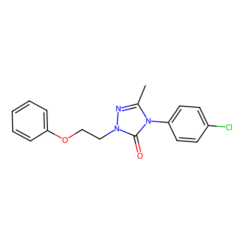 4-(4-chlorophenyl)-5-methyl-2-(2-phenoxyethyl)-1,2,4-triazol-3-one structure