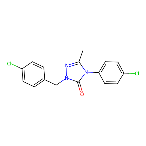2-(4-chlorobenzyl)-4-(4-chlorophenyl)-5-methyl-2,4-dihydro-3H-1,2,4-triazol-3-one structure