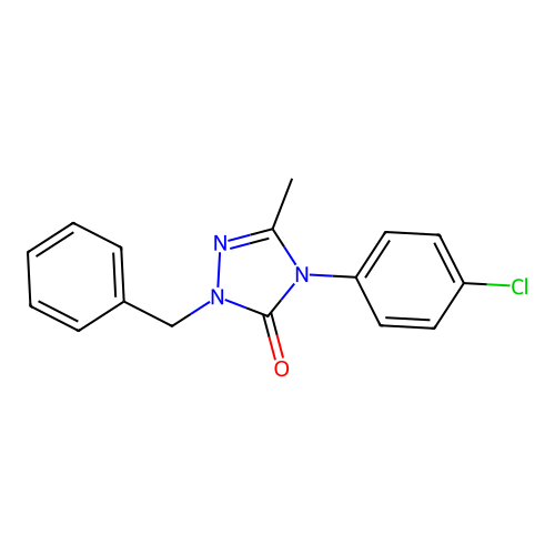 2-Benzyl-4-(4-chlorophenyl)-5-methyl-1,2,4-triazol-3-one structure