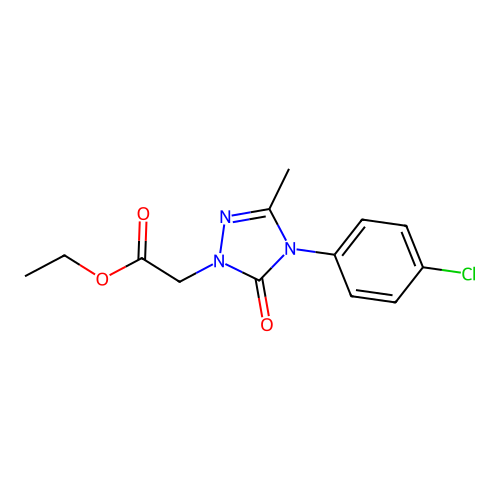 ethyl 2-[4-(4-chlorophenyl)-3-methyl-5-oxo-4,5-dihydro-1H-1,2,4-triazol-1-yl]acetate structure
