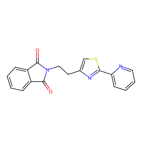 2-[2-(2-Pyridin-2-yl-1,3-thiazol-4-yl)ethyl]isoindole-1,3-dione structure