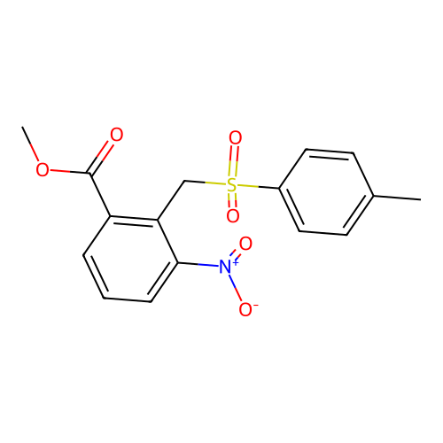 Methyl 2-{[(4-methylphenyl)sulfonyl]methyl}-3-nitrobenzenecarboxylate structure