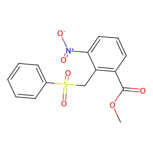 Methyl 3-nitro-2-[(phenylsulfonyl)methyl]benzenecarboxylate structure