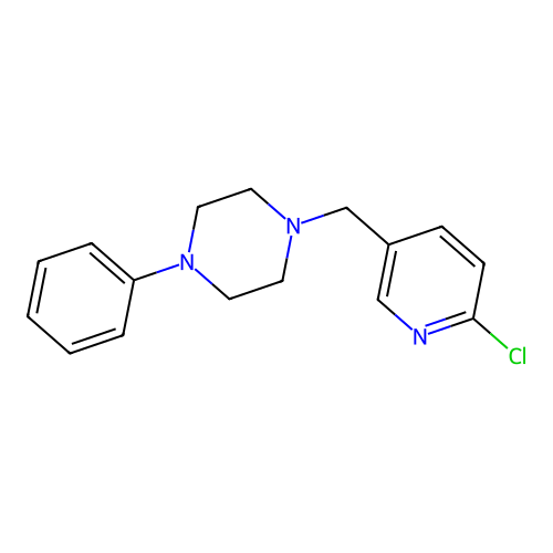 1-[(6-Chloro-3-pyridinyl)methyl]-4-phenylpiperazine structure