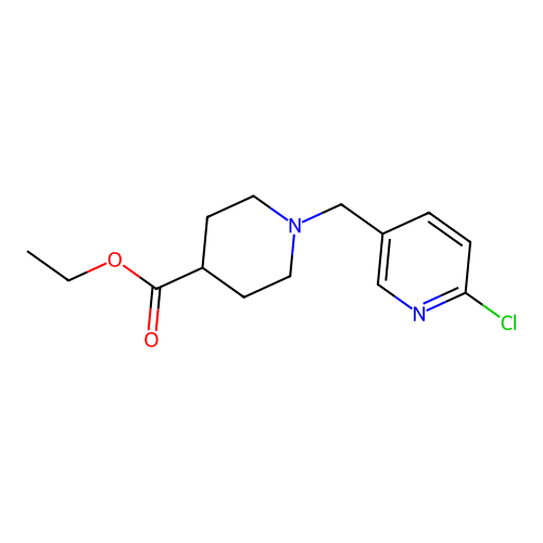 Ethyl 1-[(6-chloro-3-pyridinyl)methyl]-4-piperidinecarboxylate structure