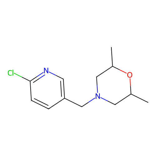 4-[(6-Chloropyridin-3-yl)methyl]-2,6-dimethylmorpholine structure