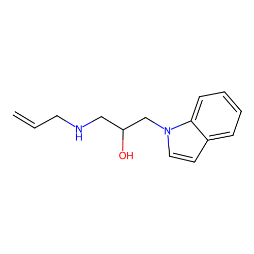 1-(allylamino)-3-(1H-indol-1-yl)-2-propanol structure
