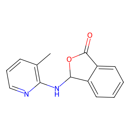 3-[(3-methyl-2-pyridinyl)amino]-2-benzofuran-1(3H)-one structure
