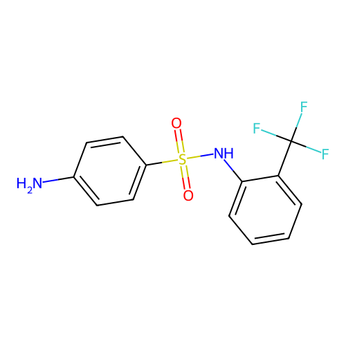 4-amino-N-[2-(trifluoromethyl)phenyl]benzenesulfonamide structure