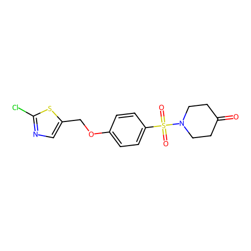 1-({4-[(2-chloro-1,3-thiazol-5-yl)methoxy]phenyl}sulfonyl)tetrahydro-4(1H)-pyridinone structure