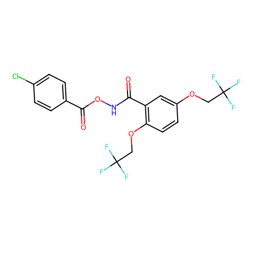 [[2,5-Bis(2,2,2-trifluoroethoxy)benzoyl]amino] 4-chlorobenzoate structure