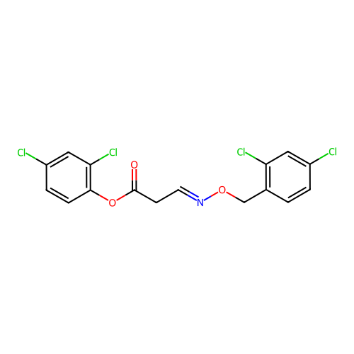 (2,4-Dichlorophenyl) 3-[(2,4-dichlorophenyl)methoxyimino]propanoate structure