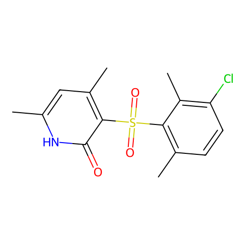 3-[(3-chloro-2,6-dimethylphenyl)sulfonyl]-4,6-dimethyl-2(1H)-pyridinone structure