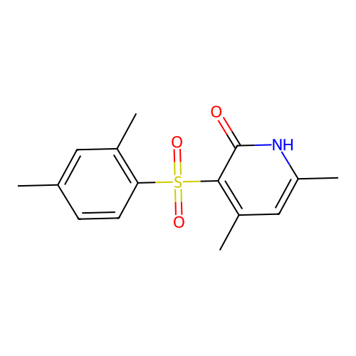 3-[(2,4-dimethylphenyl)sulfonyl]-4,6-dimethyl-2(1H)-pyridinone structure