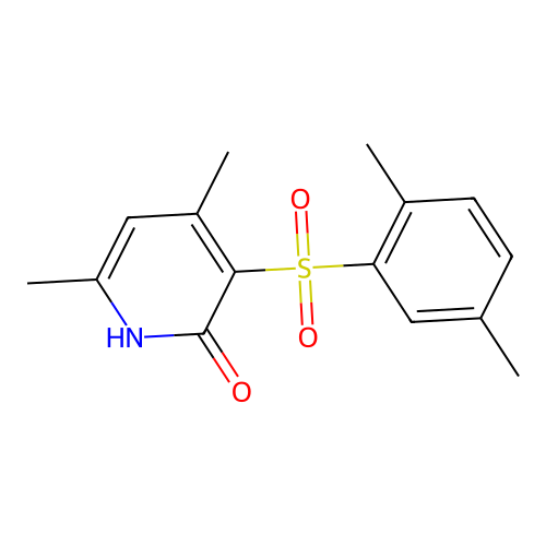 3-[(2,5-dimethylphenyl)sulfonyl]-4,6-dimethyl-2(1H)-pyridinone structure