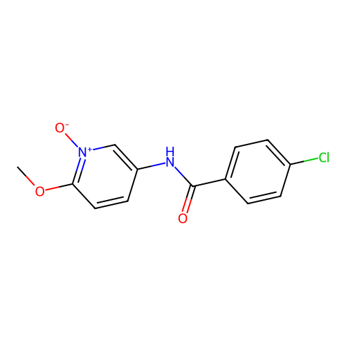 5-[(4-Chlorobenzoyl)amino]-2-methoxy-1-pyridiniumolate structure