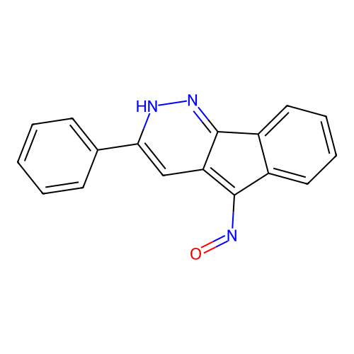 3-phenyl-5H-indeno[1,2-c]pyridazin-5-one oxime structure