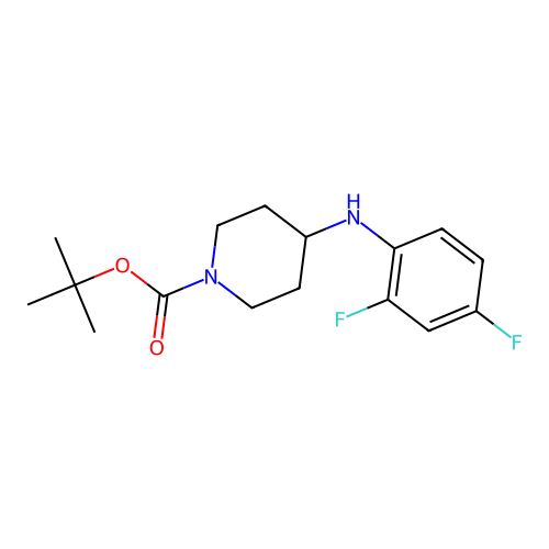 tert-butyl 4-(2,4-difluoroanilino)tetrahydro-1(2H)-pyridinecarboxylate structure