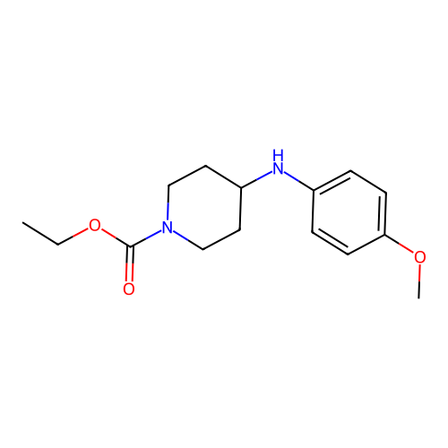 ethyl 4-(4-methoxyanilino)tetrahydro-1(2H)-pyridinecarboxylate structure