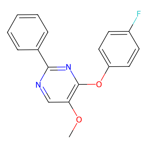 4-(4-Fluorophenoxy)-5-methoxy-2-phenylpyrimidine structure