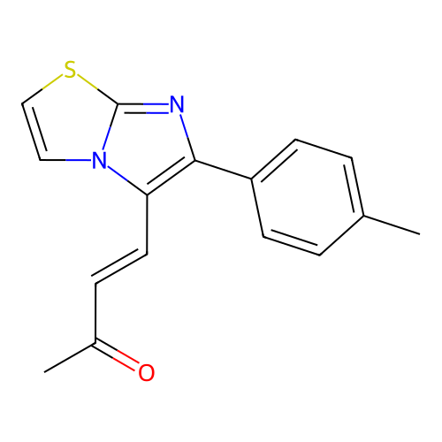 4-[6-(4-Methylphenyl)imidazo[2,1-b][1,3]thiazol-5-yl]but-3-en-2-one structure