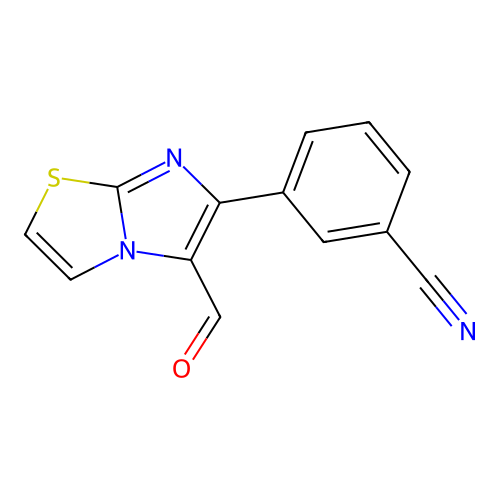 3-(5-Formylimidazo[2,1-b][1,3]thiazol-6-yl)benzenecarbonitrile structure