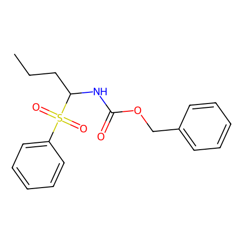benzyl N-[1-(phenylsulfonyl)butyl]carbamate structure