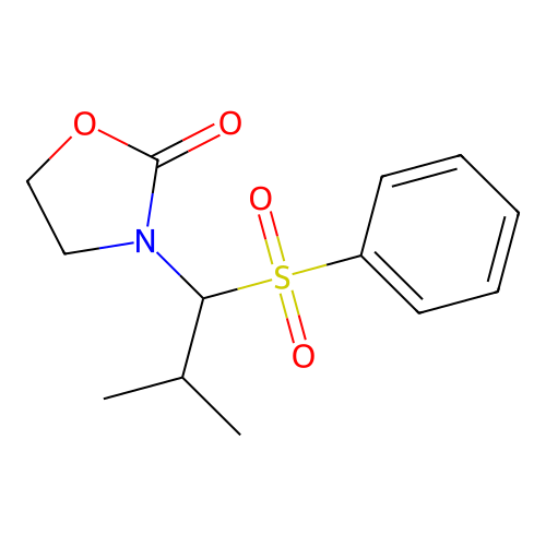 3-[2-Methyl-1-(phenylsulfonyl)propyl]-1,3-oxazolan-2-one structure