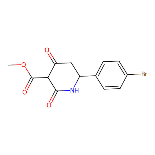 Methyl 6-(4-bromophenyl)-2,4-dioxo-3-piperidinecarboxylate structure