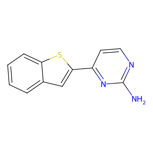 4-(1-Benzothiophen-2-yl)pyrimidin-2-amine structure