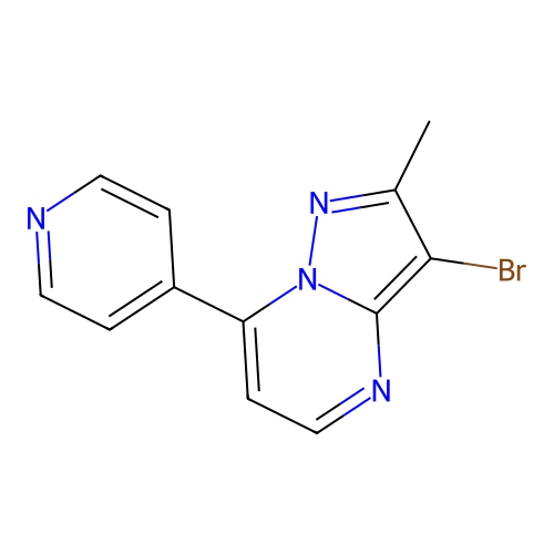 3-Bromo-2-methyl-7-(4-pyridinyl)pyrazolo[1,5-a]pyrimidine structure