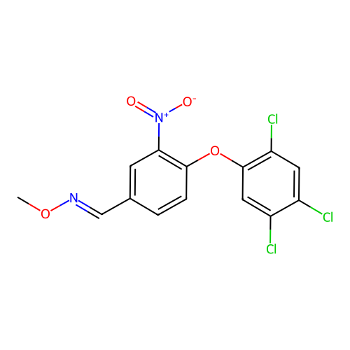 N-methoxy-1-[3-nitro-4-(2,4,5-trichlorophenoxy)phenyl]methanimine structure
