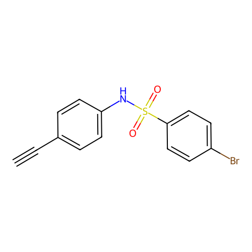 4-bromo-N-(4-ethynylphenyl)benzenesulfonamide structure