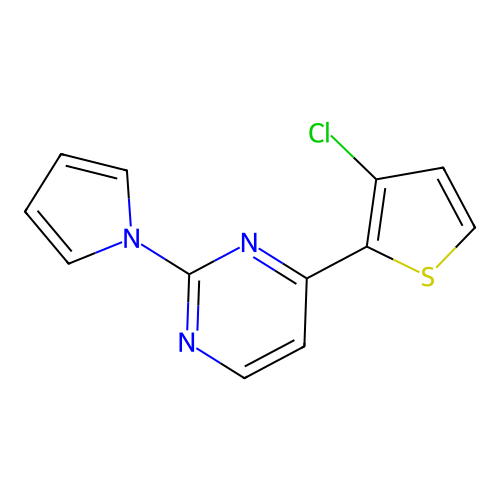 4-(3-chloro-2-thienyl)-2-(1H-pyrrol-1-yl)pyrimidine structure