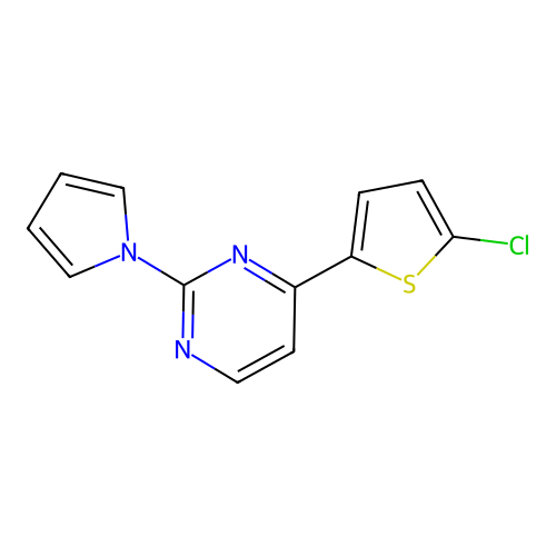 4-(5-chloro-2-thienyl)-2-(1H-pyrrol-1-yl)pyrimidine structure