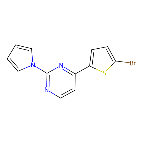 4-(5-bromo-2-thienyl)-2-(1H-pyrrol-1-yl)pyrimidine structure